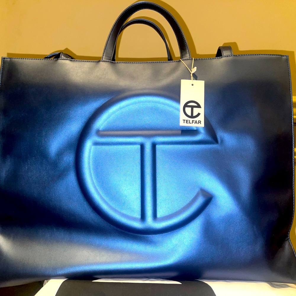 Telfar Large Cobalt Shopping Bag